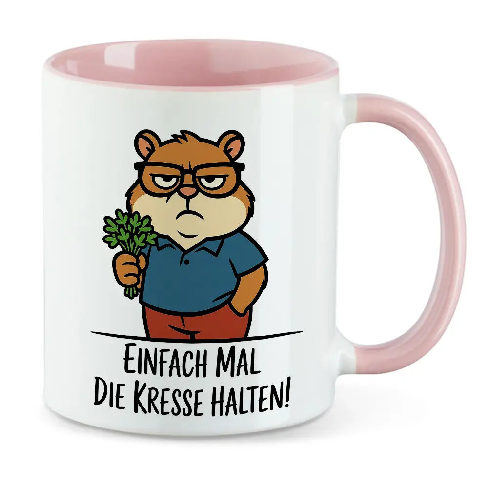 Einfach mal die Kresse halten lustige Sprüche Tasse