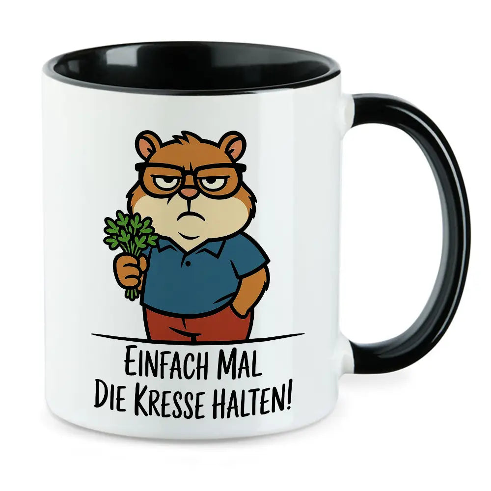 Einfach mal die Kresse halten lustige Sprüche Tasse