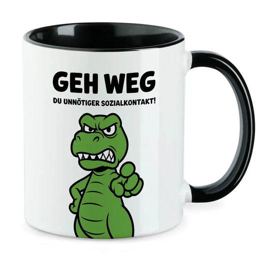Geh weg du unnötiger Sozialkontakt - Lustige Sprüche Tasse