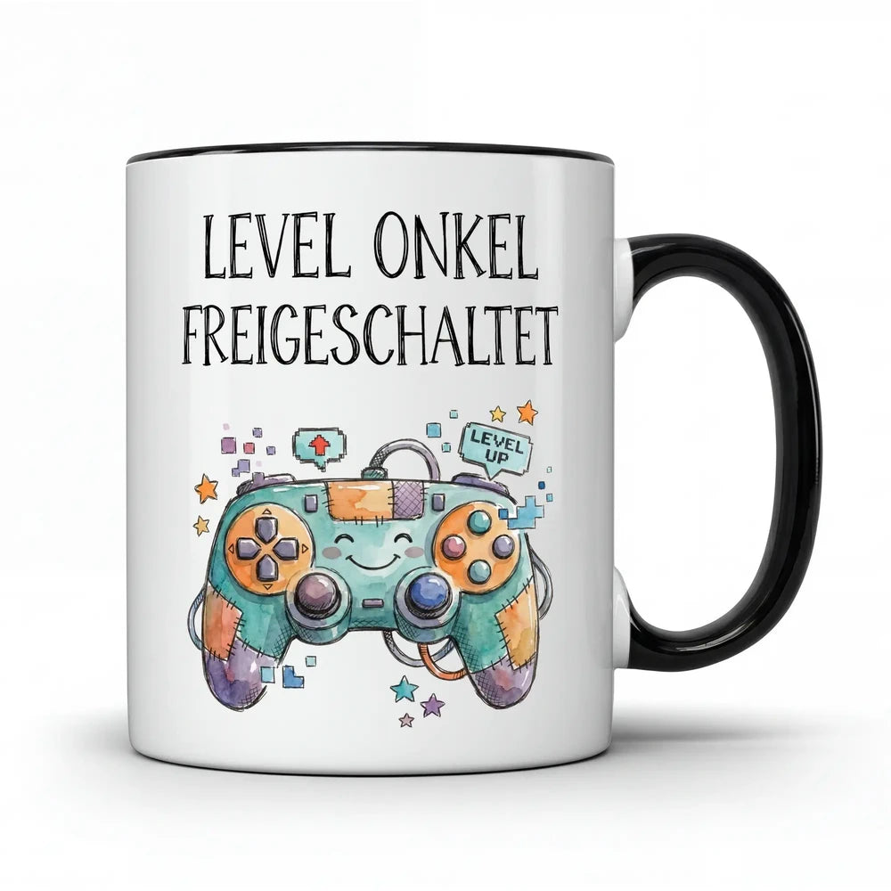 Level Onkel Gamer Tasse