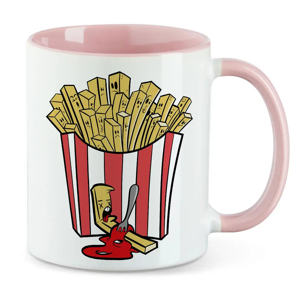 Pommes - Fritten mit Ketchup Drama - lustige Tasse