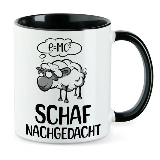 Schaf nachgedacht - lustige Schaf Geschenk Tasse