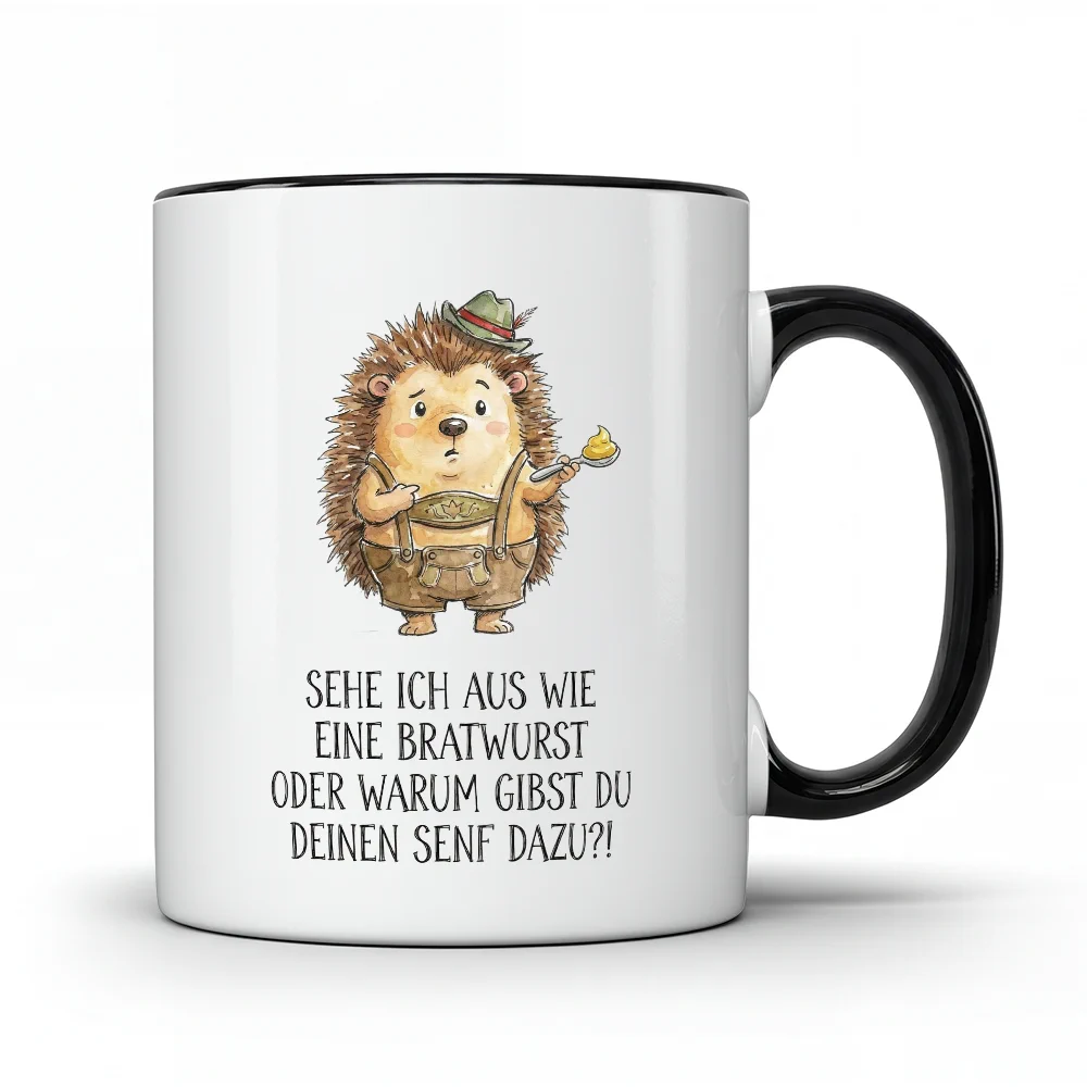 „Senf dazu geben“ – Igel Tasse