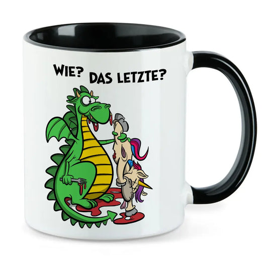 Wie? Das letzte!? Drache frisst Einhorn Tasse