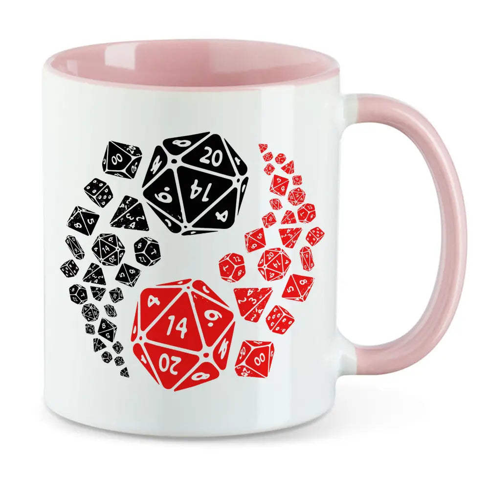 Yin-Yang D20 RPG Pen and Paper Tasse