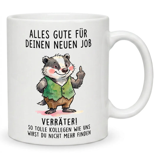 Alles Gute im neuen Job Verräter Jobwechsel Abschied Tasse
