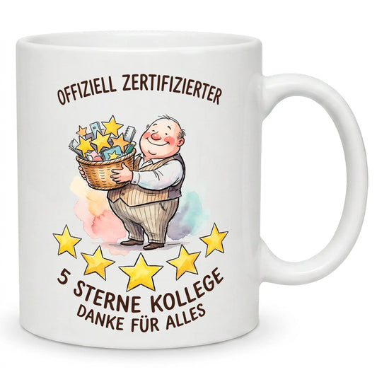 Offiziell zertifizierter 5 Sterne Kollege - Danke Tasse
