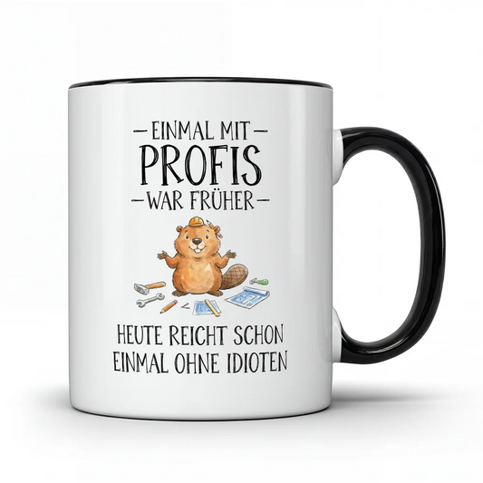 „Einmal mit Profis“ – Biber Tasse