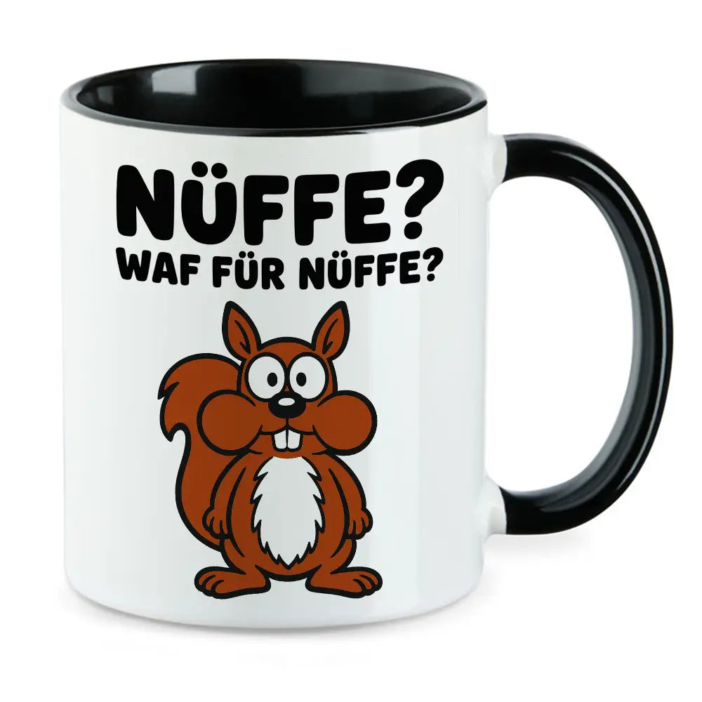 Nüffe? Waff für Nüffe? Lustige Eichhörnchen Tasse